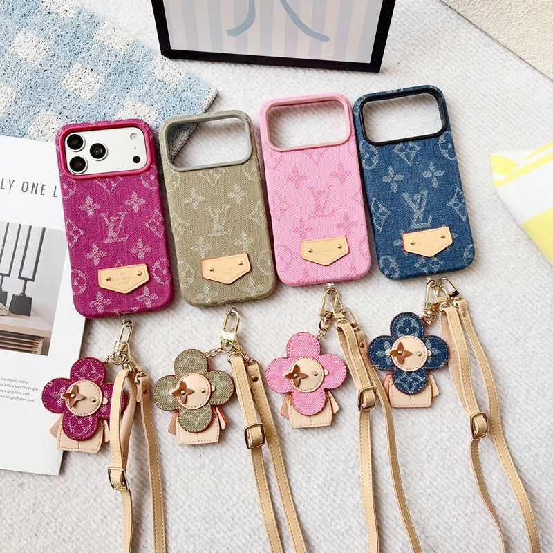 Louis Color Series Denim Crossbody iPhone Case