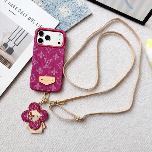 Louis Color Series Denim Crossbody iPhone Case