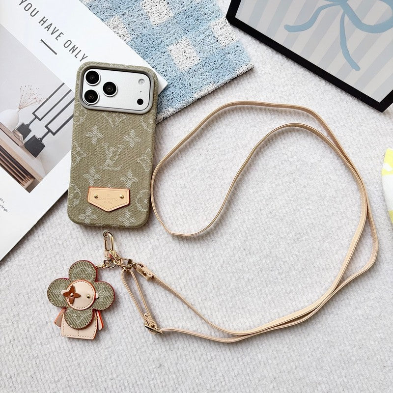 Louis Color Series Denim Crossbody iPhone Case