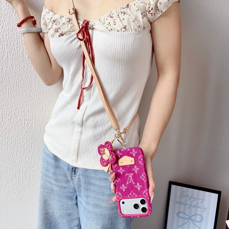 Louis Color Series Denim Crossbody iPhone Case