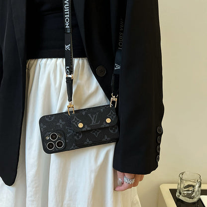 Lou Card Bag Chain Black iPhone Case