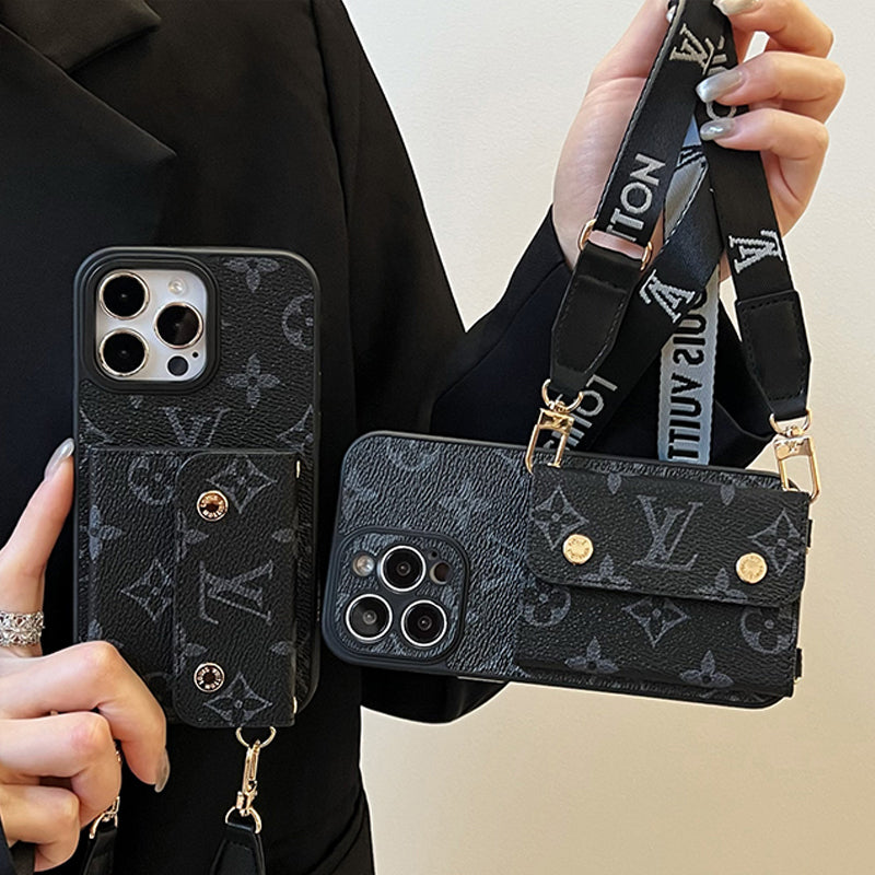 Lou Card Bag Chain Black iPhone Case