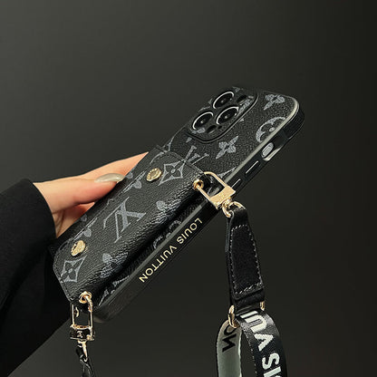 Lou Card Bag Chain Black iPhone Case