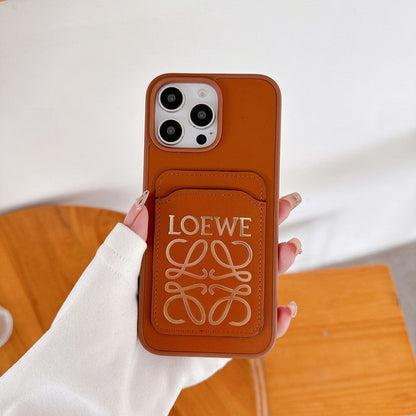 Loe Black & Brown Card Bag iPhone Case