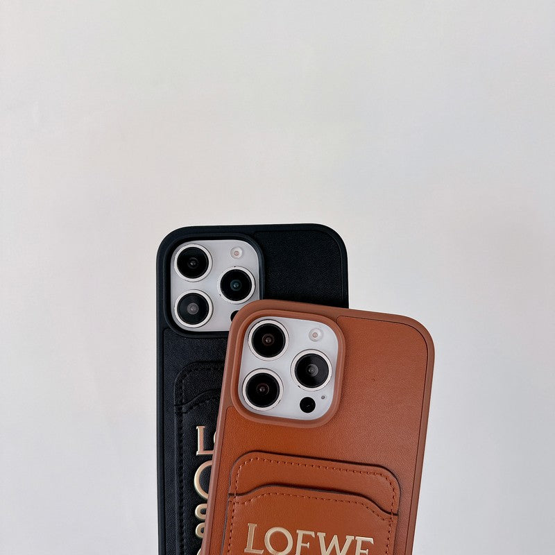 Loe Black & Brown Card Bag iPhone Case