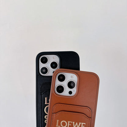Loe Black & Brown Card Bag iPhone Case