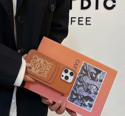 Loe Black & Brown Card Bag iPhone Case