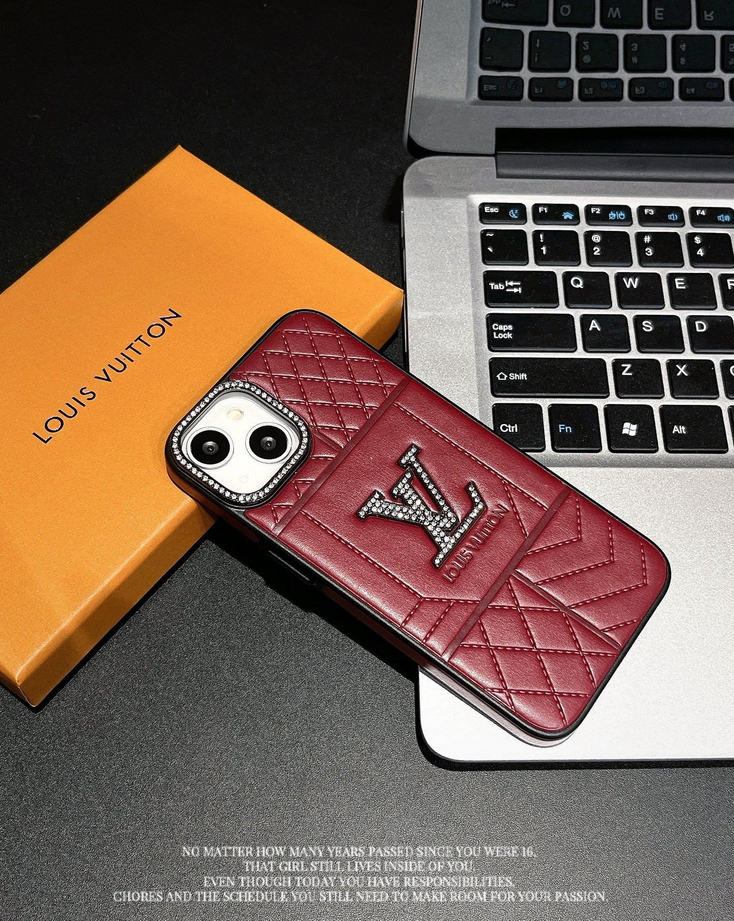 Lou Rhombus Leather iPhone Case