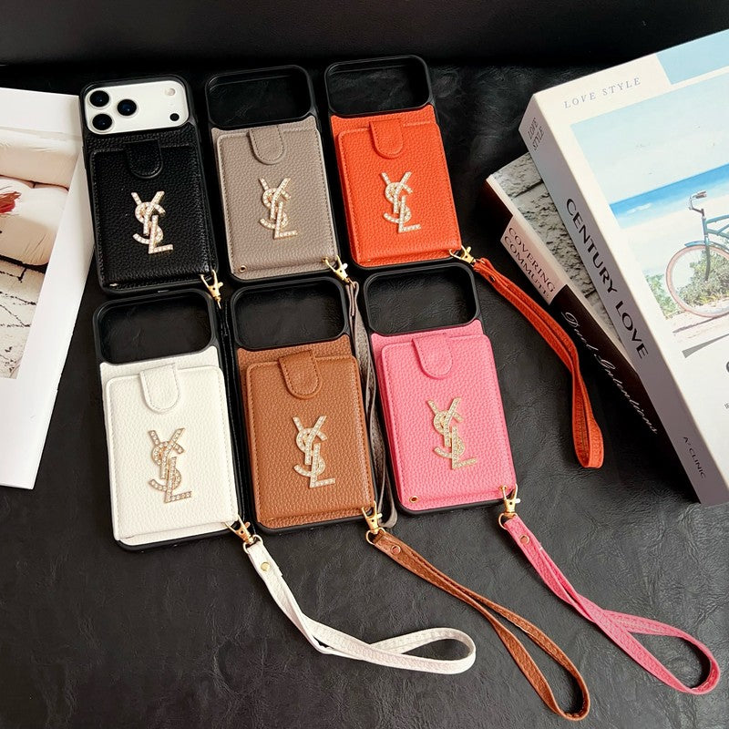 Saint Leather Hand Chain iPhone Case