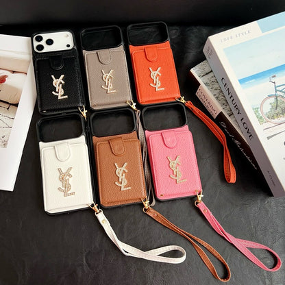 Saint Leather Hand Chain iPhone Case