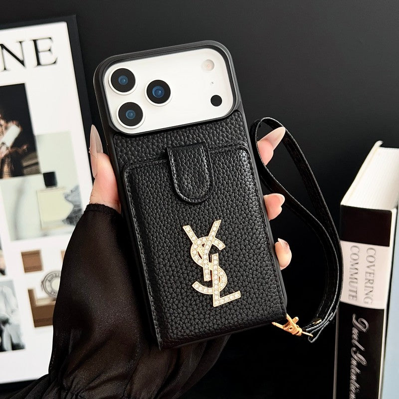 Saint Leather Hand Chain iPhone Case