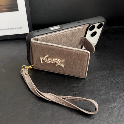 Saint Leather Hand Chain iPhone Case