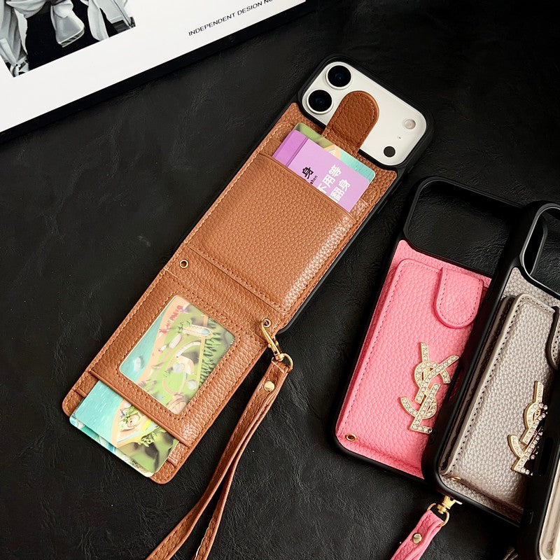Saint Leather Hand Chain iPhone Case