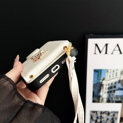 Saint Leather Hand Chain iPhone Case