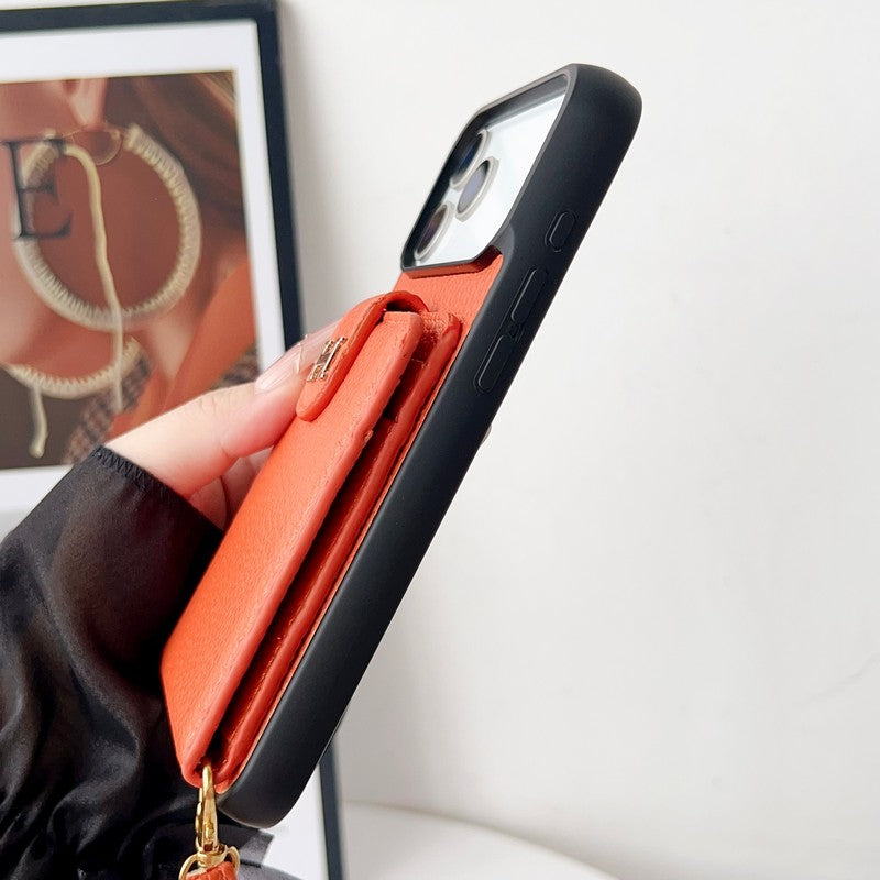 H Leather Hand Chain iPhone Case