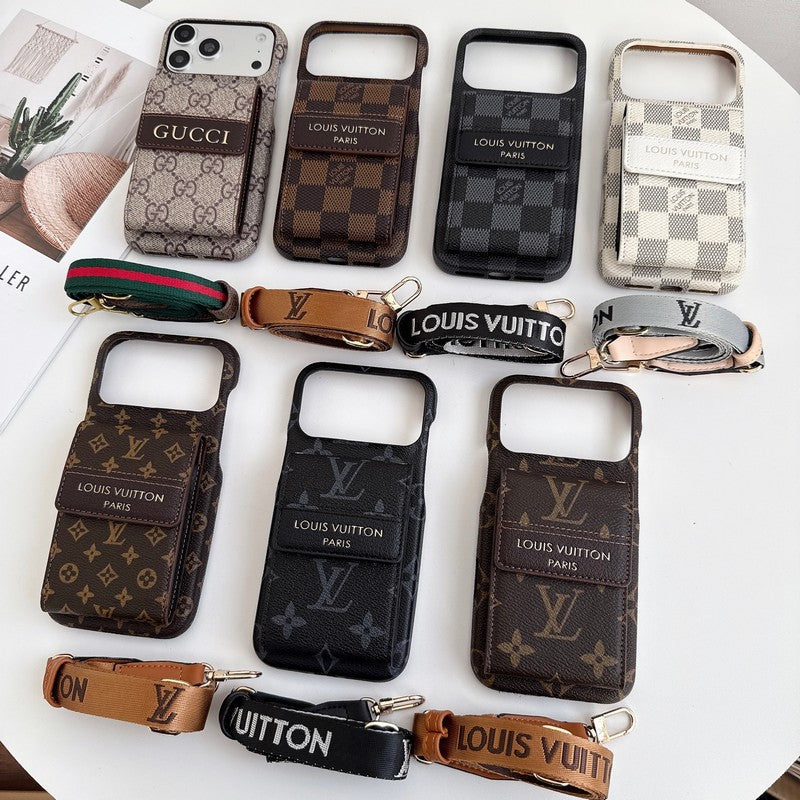 Louis GG Crossbody Chain Card iPhone Case
