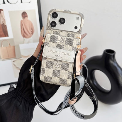 Louis GG Crossbody Chain Card iPhone Case