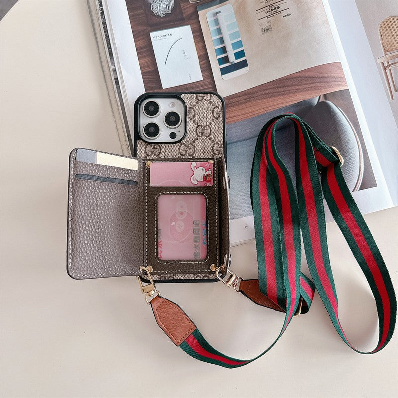 GG Card Holder Crossbody iPhone Case