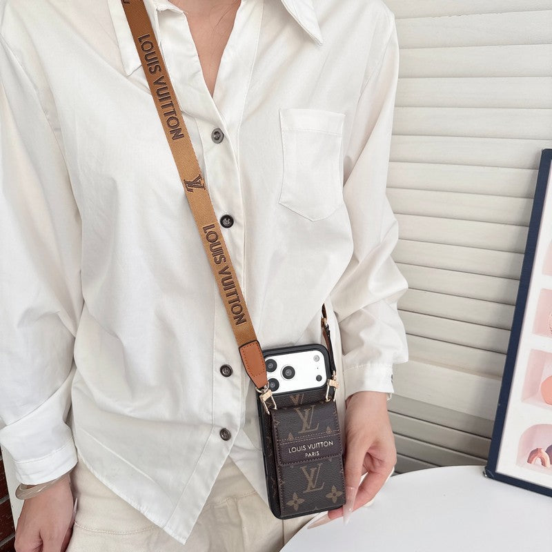 Louis GG Crossbody Chain Card Bag iPhone Case