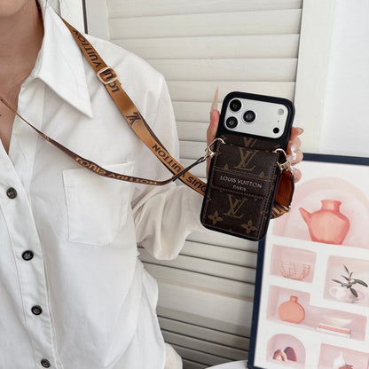 Louis GG Crossbody Chain Card Bag iPhone Case