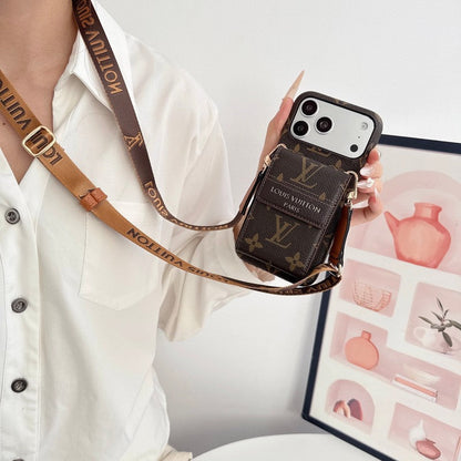 Louis GG Crossbody Chain Card iPhone Case