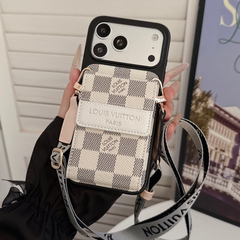 Louis GG Crossbody Chain Card Bag iPhone Case