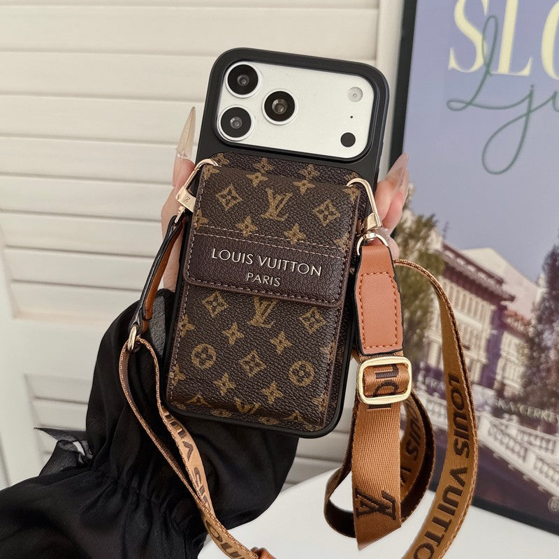 Louis GG Crossbody Chain Card Bag iPhone Case