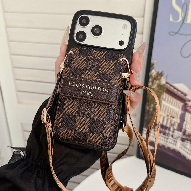 Louis GG Crossbody Chain Card Bag iPhone Case