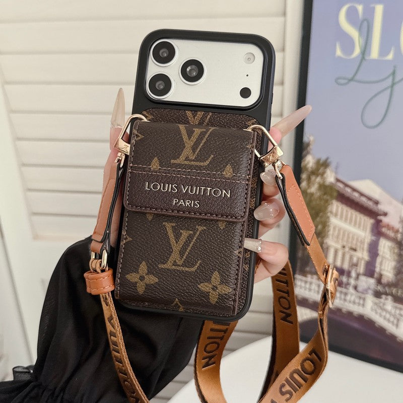 Louis GG Crossbody Chain Card Bag iPhone Case