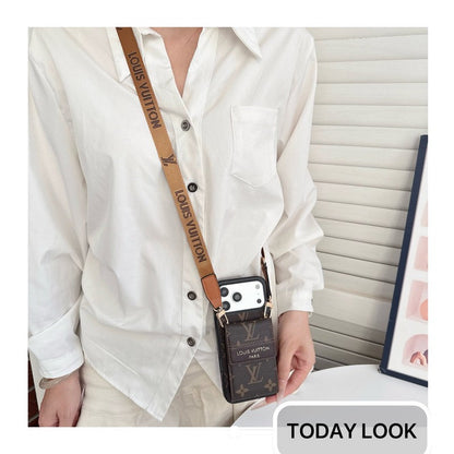 Louis GG Crossbody Chain Card Bag iPhone Case