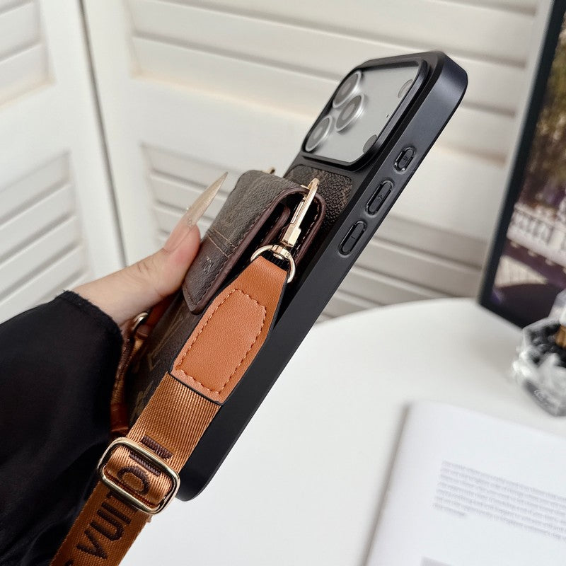 Louis GG Crossbody Chain Card Bag iPhone Case