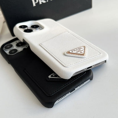 Pra Black & White Card Bag iPhone 16 Case