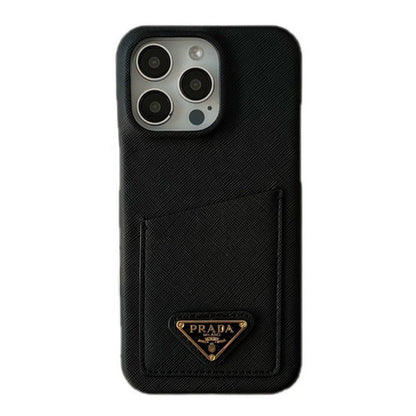 Pra Black & White Card Bag iPhone 16 Case