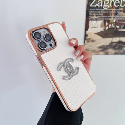 CC Color Leather Rose Gold iPhone Case
