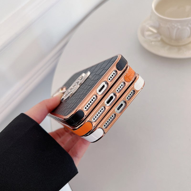 CC Color Leather Rose Gold iPhone Case