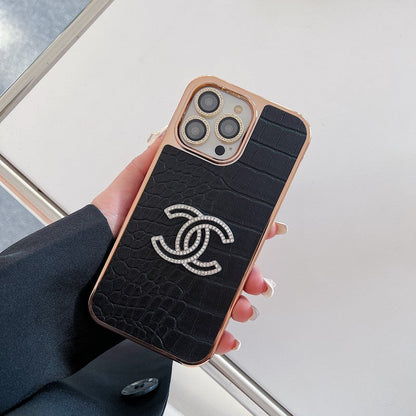 CC Color Leather Rose Gold iPhone Case