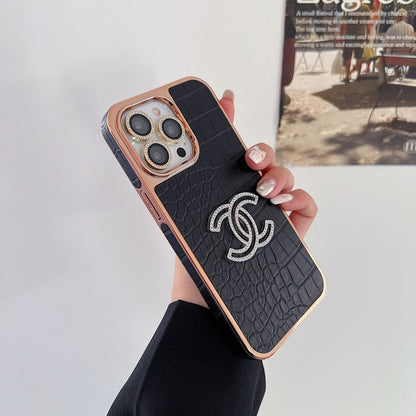 CC Color Leather Rose Gold iPhone Case
