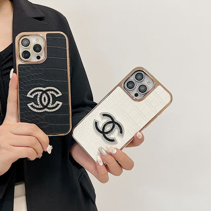 CC Diamond Logo Rose Gold iPhone Case