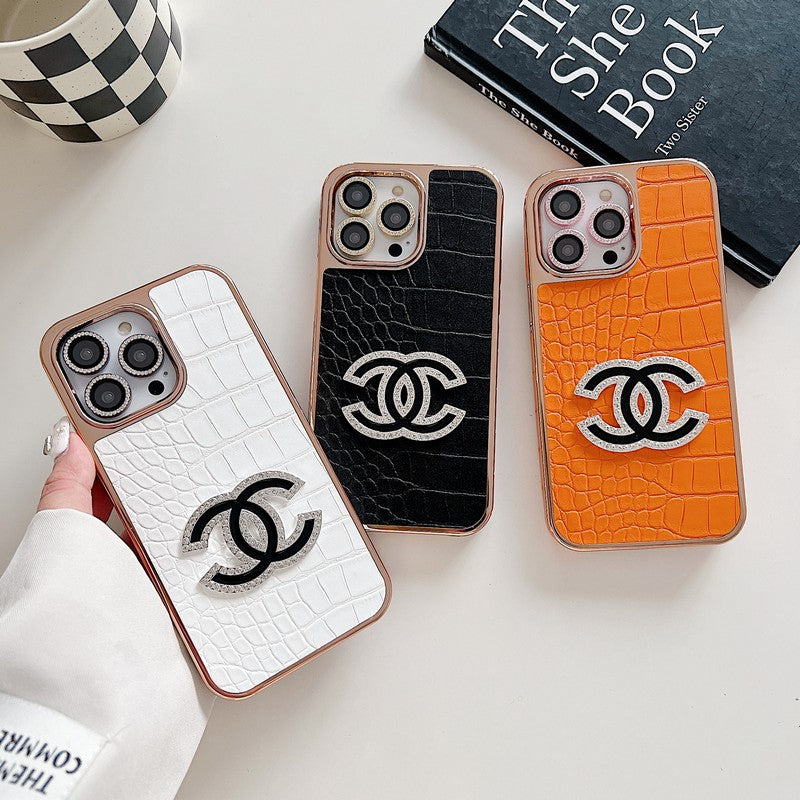 CC Diamond Logo Rose Gold iPhone Case