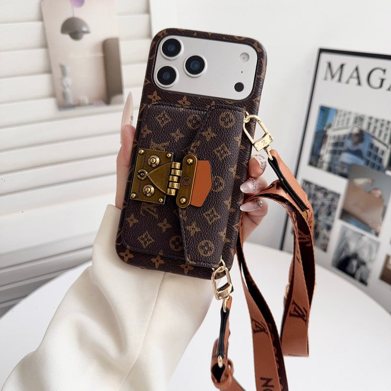 Louis GG Crossbody Chain iPhone Case