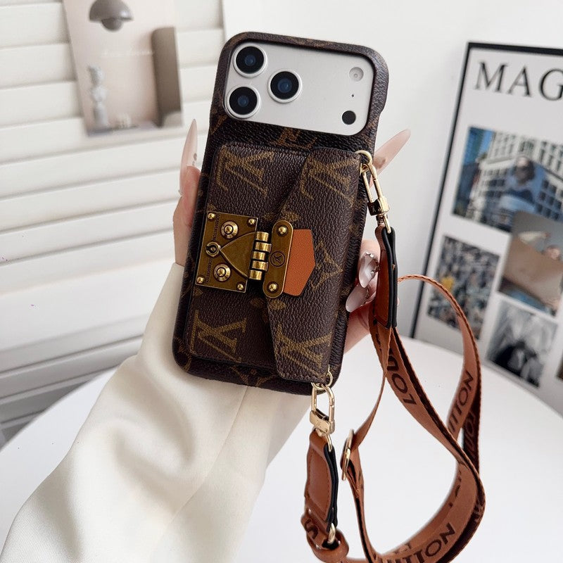 Louis GG Crossbody Chain iPhone Case
