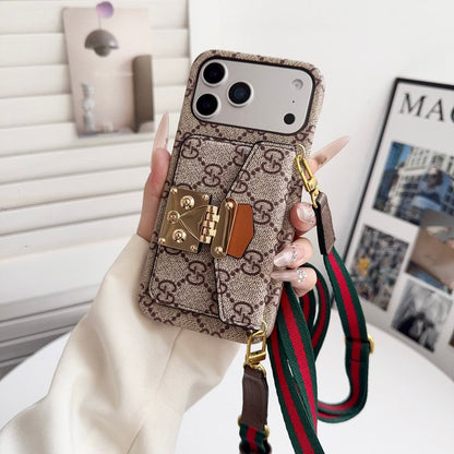 Louis GG Crossbody Chain iPhone Case