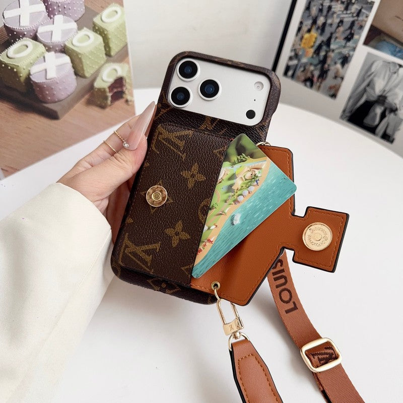 Louis GG Crossbody Chain iPhone Case