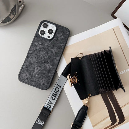 Lou Card Holder Color Crossbody iPhone Case