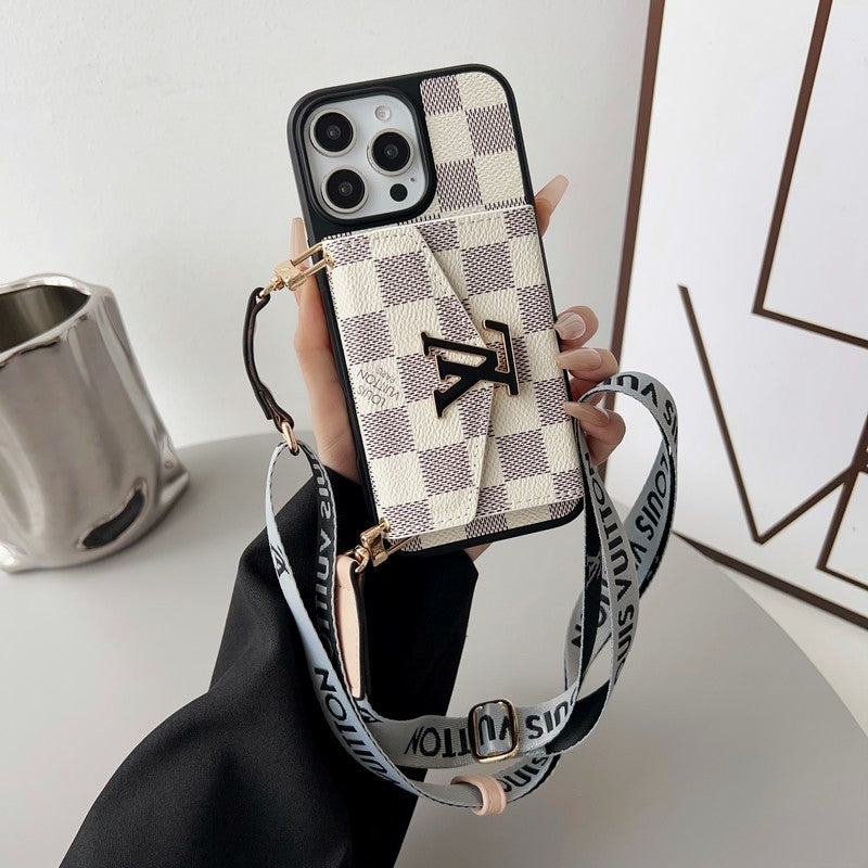 Lou Card Holder Color Crossbody iPhone Case