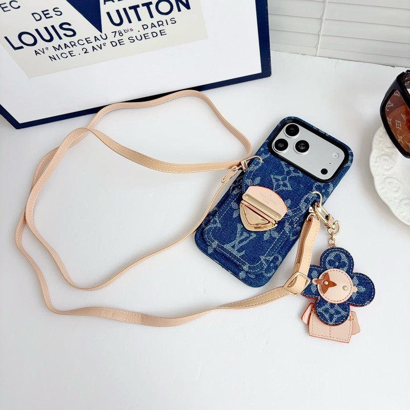 Louis Vivienne Pendant Crossbody iPhone Case