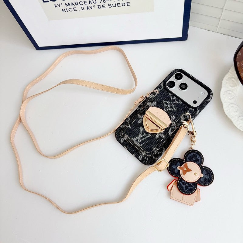 Louis Vivienne Pendant Crossbody iPhone Case