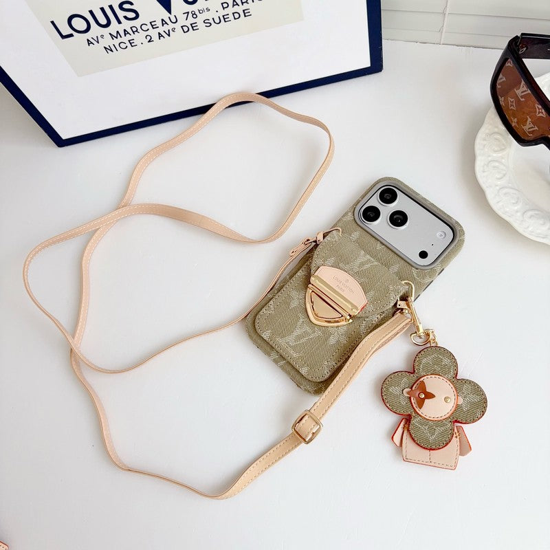 Louis Vivienne Pendant Crossbody iPhone Case