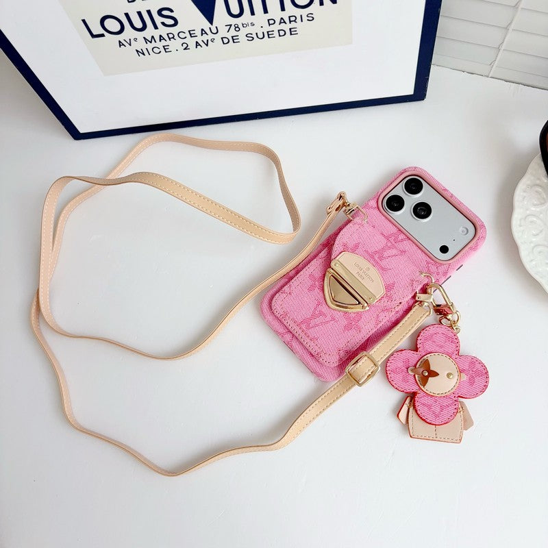 Louis Vivienne Pendant Crossbody iPhone Case