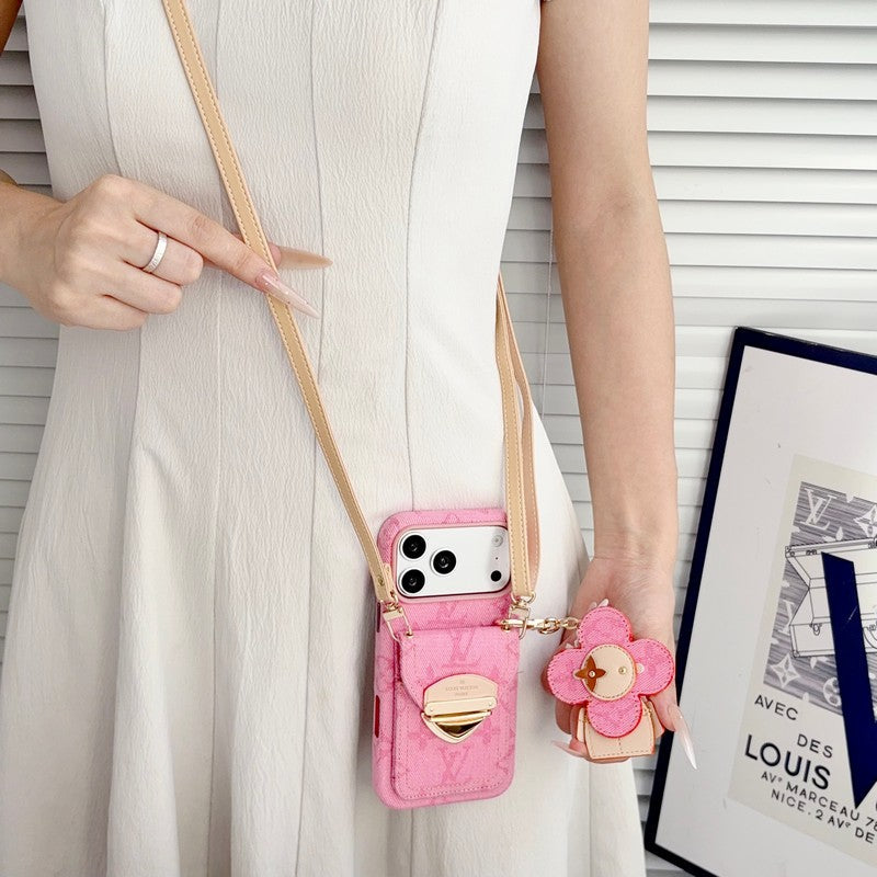 Louis Vivienne Pendant Crossbody iPhone Case